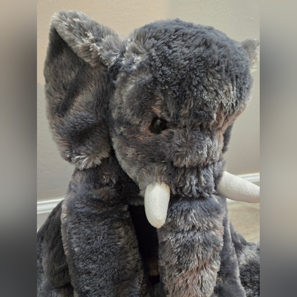 Plush Animal Alley Elephant Floppy Gray So Soft 18” - Picture 3 of 10